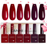CANNI gel color rojo profundo, botella coloreada para visualización precisa durante la aplicación