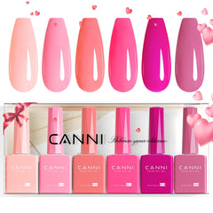 Set de geles CANNI con botellas coloridas para ver tonalidades con precisión