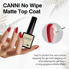 CANNI Matte Top Gel aplicación con brocha para uñas lisas y uniformes