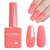 CANNI Pink Gel Nail Polish: botella rosa, acabado brillo para uñas