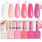 CANNI set esmalte gel rosado 9ml en caja, ideal para regalo y uso en casa.