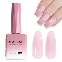 CANNI Soft Pink Jelly 9ml esmalte gel con brillo translúcido para uñas