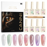 CANNI vernis gel Cat Eye rose, effet aimanté pour une manucure chic et durable