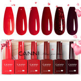 Vernis gel rouge foncé CANNI 9 ml sans HEMA pour une manucure durable