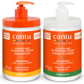Cantu champú manteca de karité para lavado suave y nutritivo del cabello rizado.