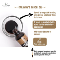 CARAWAY Bakuchi textura de aceite puro, ideal para piel sensible.