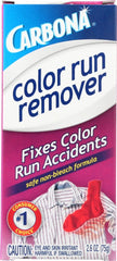 Carbona Color Run Remover frente al envase, ideal para tratar manchas de transferencia de color