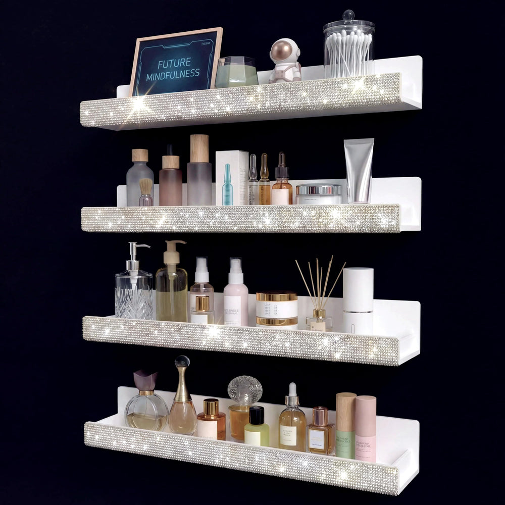 Careandmore YJ organizador de esmaltes en pared con cristales de diamante para brillo glamoroso