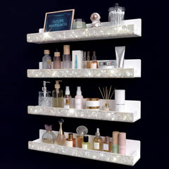 Careandmore YJ organizador de esmaltes en pared con cristales de diamante para brillo glamoroso