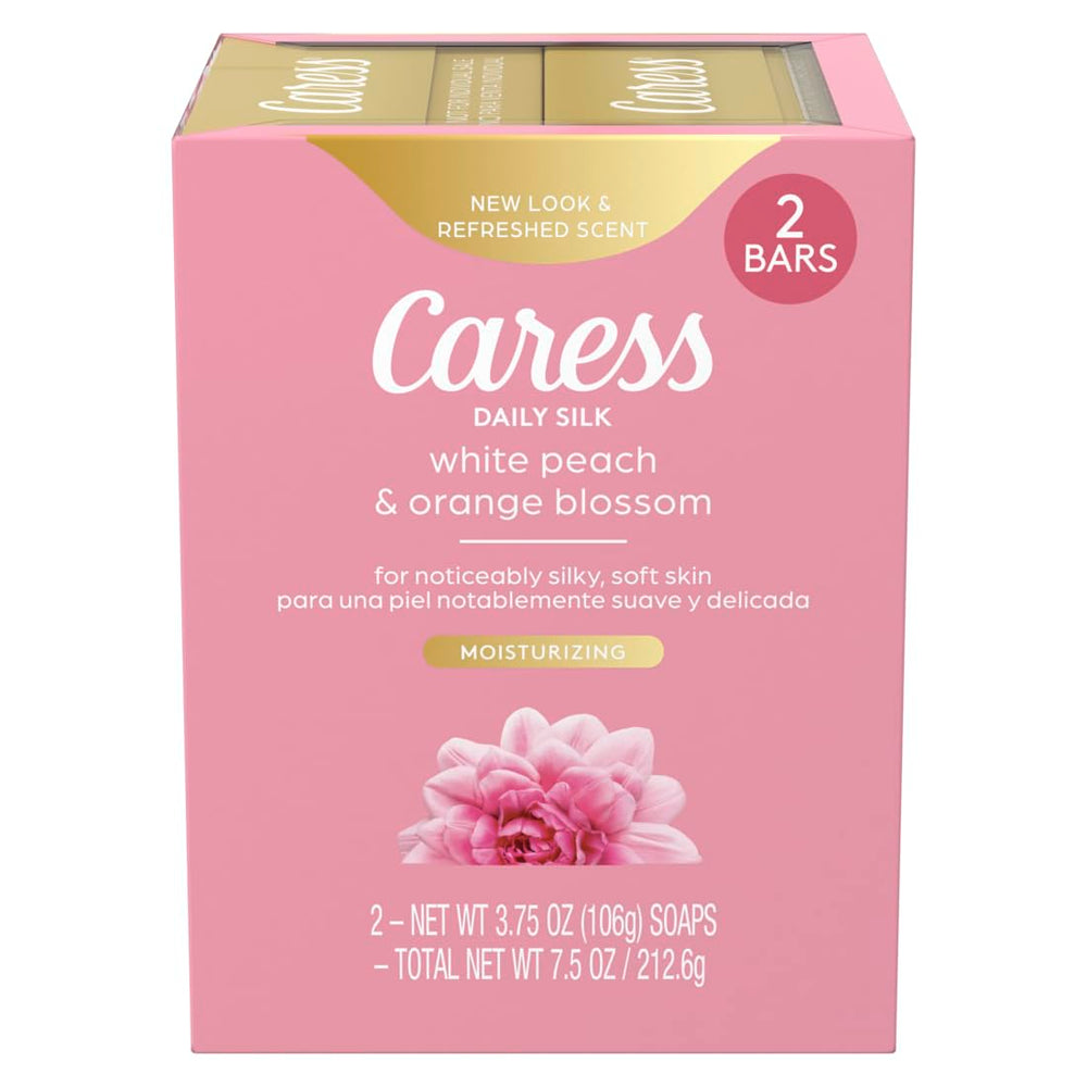 Caress Daily Silk, barra jabón para piel sedosa y perfumada todo el día.