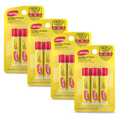 Carmex bálsamo labial clásico en paquete 4×3 para llevar