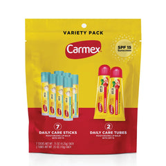 Carmex Cuidado Diario bálsamo labial SPF 15 en stick, hidratación diaria.