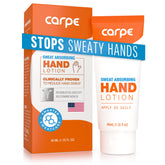 Carpe loción absorbente para manos Original Eucalipto, botella en primer plano.