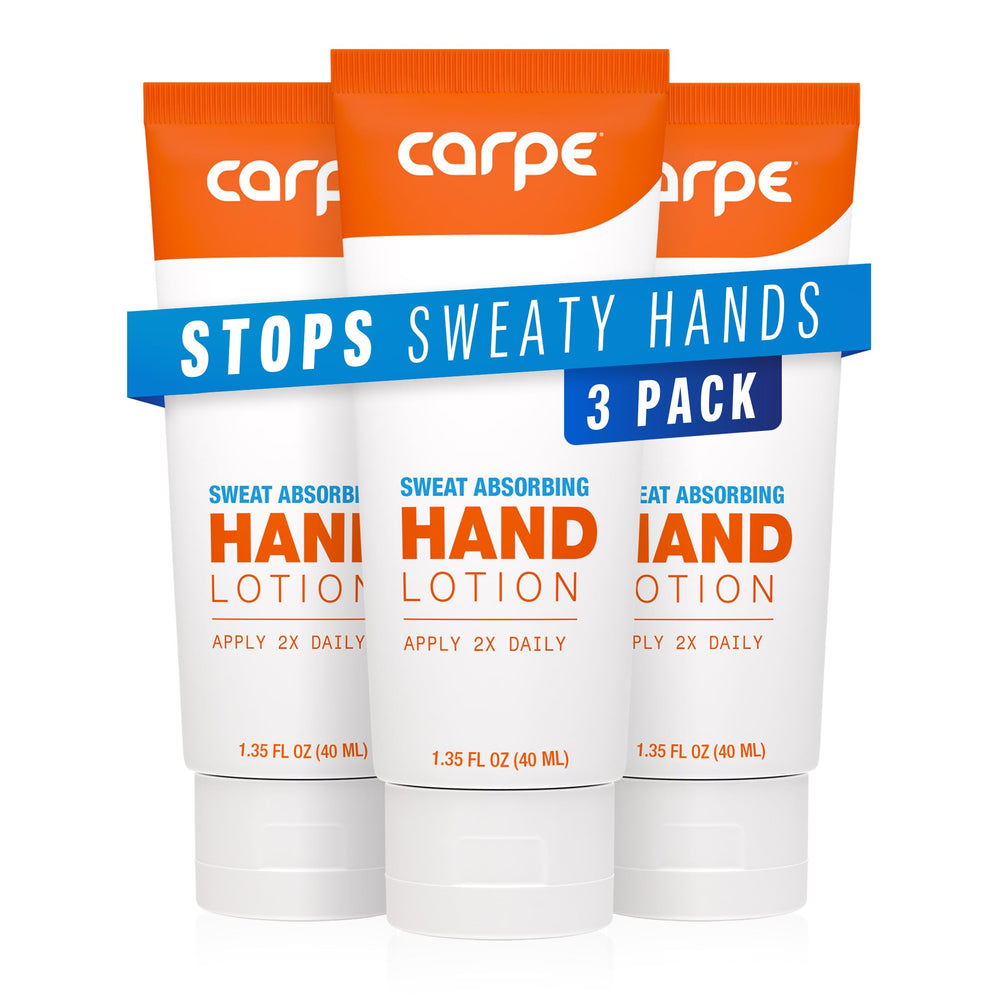 Carpe loción absorbente sudor manos, ayuda a controlar el sudor en las manos.