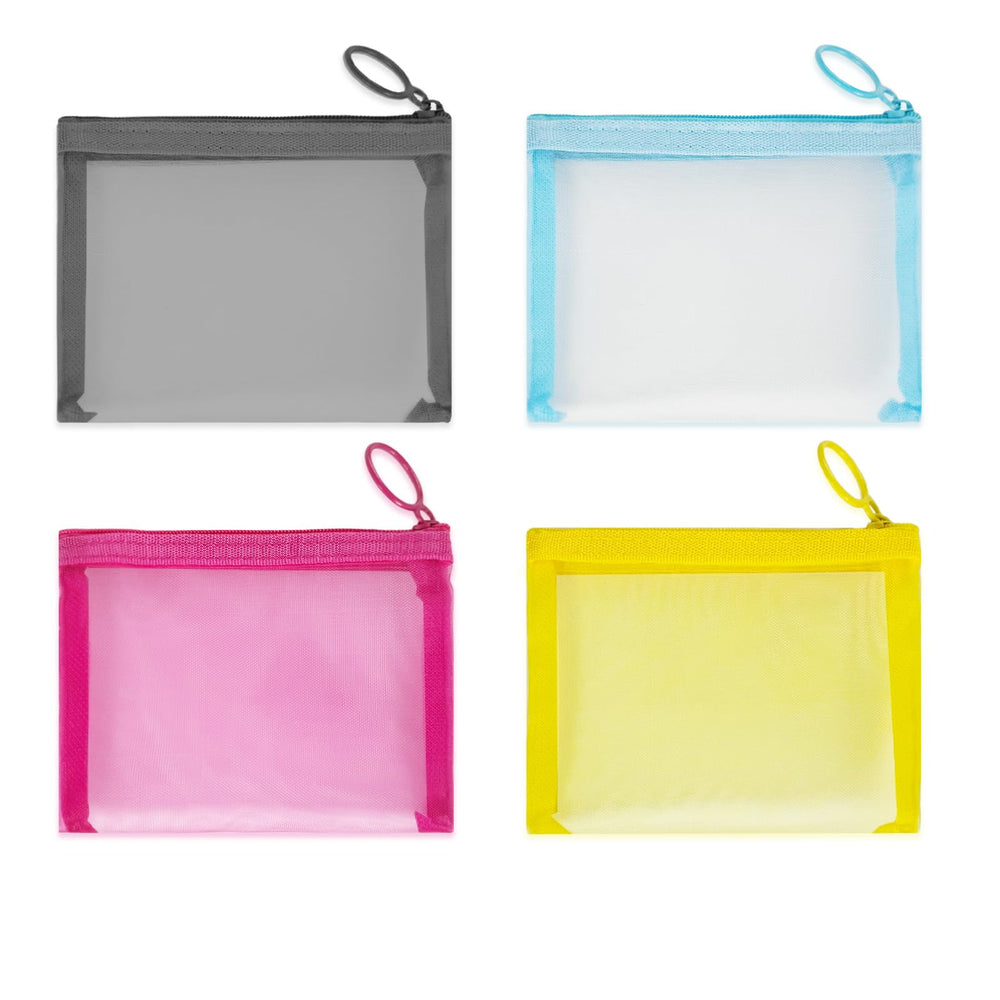 CarryEpic bolsas de malla mini con cierre, ideales para maquillaje y accesorios.
