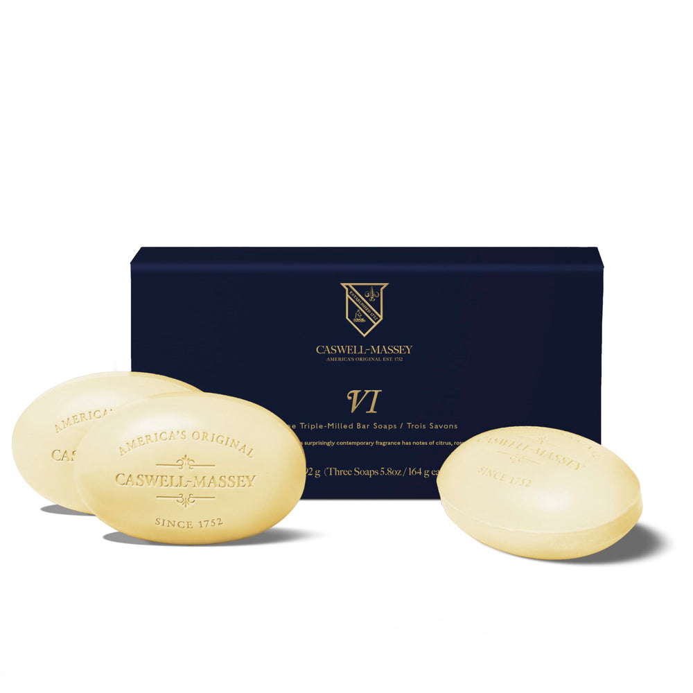 Coffret Caswell-Massey Number Six, présentation élégante prête à offrir.