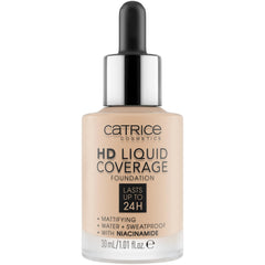 Catrice HD Liquid Coverage: botella con gotero para aplicación precisa y cobertura uniforme.