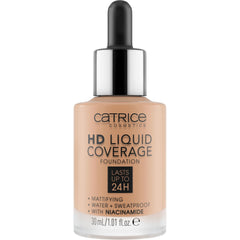 Aplicador gota de Catrice HD Liquid Coverage para dosificar la base con precisión.