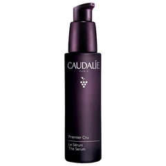 Caudalie Premier Cru Suero Antiarrugas: vista de la botella y beneficio de hidratación prolongada.