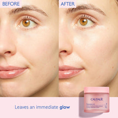 Caudalie Resveratrol-Lift se aplica en el rostro para una piel más fresca.