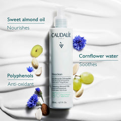 Caudalie Vinoclean Lait Nettoyant Doux, huile d’amande pour nourrir la peau.