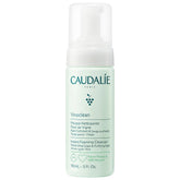 Caudalie Vinoclean limpiador espumoso en botella, limpia suavemente sin irritar la piel.