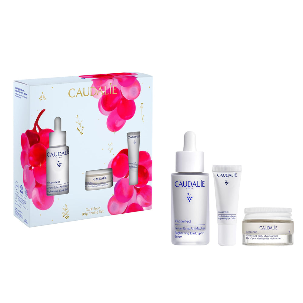 Caudalie Vinoperfect Serum: frasco elegante, promueve tono uniforme y luminoso.