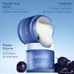 Caudalie Vinoperfect crema nocturna, textura suave y uniforme