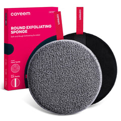 Caveem exfoliador corporal con escobilla en la mano, exfolia suavemente para piel más suave