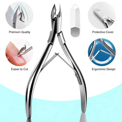 Cbiumpro empujador de cutículas con mango ergonómico para mayor control.