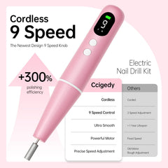 Ccigedy set de 6 brocas para limar, pulir y retirar uñas
