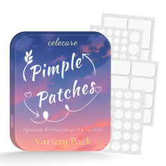 CELECARE parches acne 8mm, foco en zonas pequeñas para tratamiento rápido.
