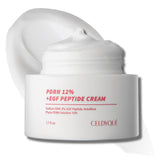 Crema CELDYQUE PDRN EGF en bote, textura suave para uso diario.