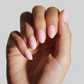 Celebritips uñas adhesivas diseño rosa bebe con puntos, acabado brillante y duradero