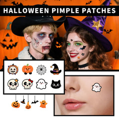 Celecare parches acne Halloween calabazas, disimula imperfecciones con estilo festivo.