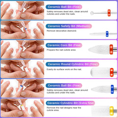Puntas cerámicas Cellentool para alisado suave de uñas