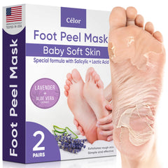 CÉLOR mascarilla exfoliante para pies en casa para suavizar piel muerta