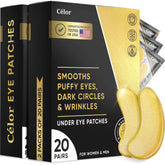 Parches Celor dorados para ojos con oro y colágeno, revitalizan la mirada.