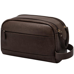 Celvetch bolsa de aseo para hombre en cuero PU, resistente al agua para viajes y gimnasio.