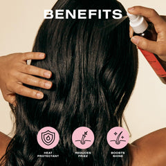 Protección UV de Ceremonia Guava Rescue Spray para cabello expuesto.