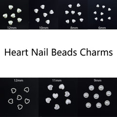CESUSME dijes corazón uñas 3D, añade brillo y volumen a tus diseños.