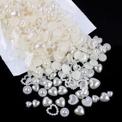CESUSME perlas corazón para uñas, mezcla de estilos, ideal para decoraciones creativas.