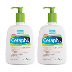 Cetaphil Advanced Relief Lotion con manteca de karité, envase doble para cuidado diario