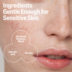Close-up of 2% salicylic acid label on Cetaphil Gentle Clear
