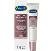 Cetaphil Healthy Radiance Antioxidant-C Serum bottle showing antioxidant protection for a more even skin tone.