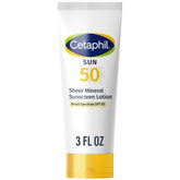 Cetaphil protector solar mineral, textura ligera en rostro, protección suave.