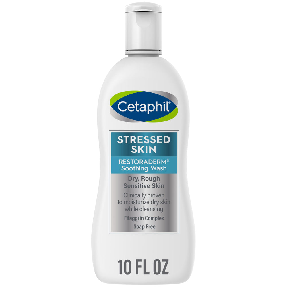 Bouteille Cetaphil RESTORADERM avec mise en avant de l'hydratation douce adaptée