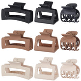 CHANDAT pinzas garra rectangulares para cabello grueso, sujeción estable.