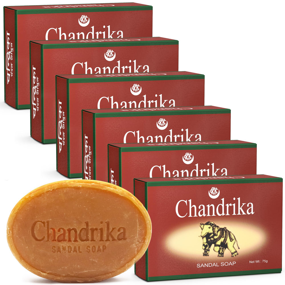 Chandrika Jabon Sandalo: barra suave para uso diario y cuidado suave de la piel