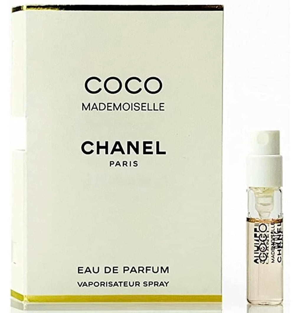 CHANEL Coco Mademoiselle eau de toilette, vial en tarjeta mini, fragancia portátil para llevar